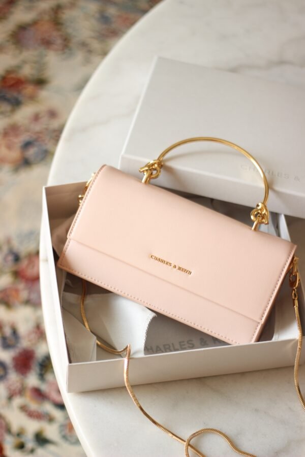 Charles and Keith cross body bag - light pink