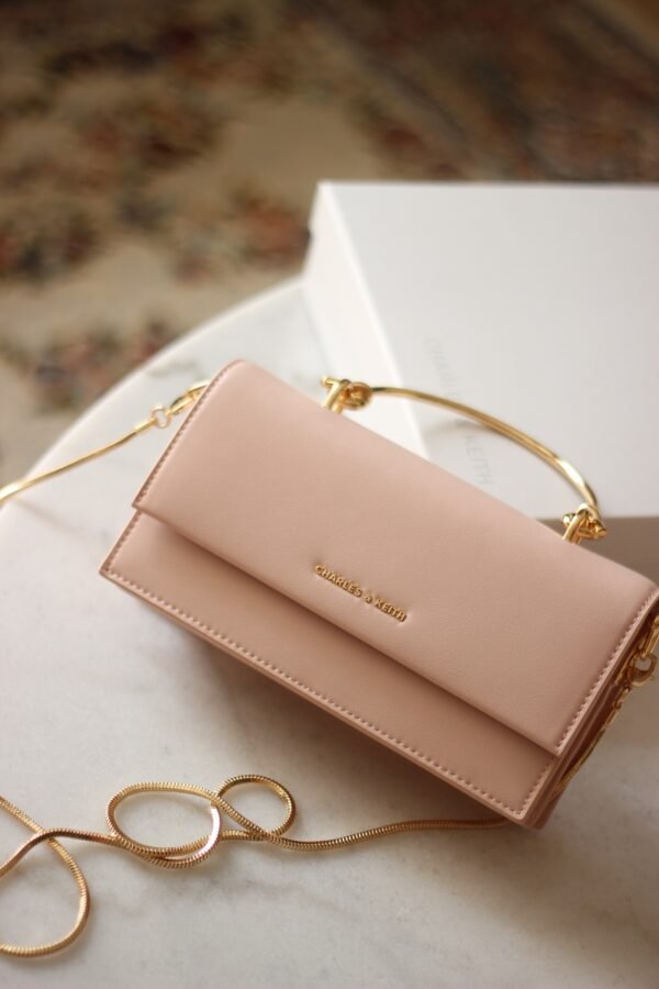 Charles and Keith cross body bag - light pink - Image 4